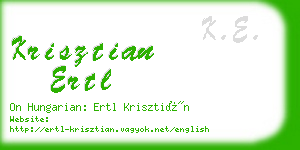 krisztian ertl business card